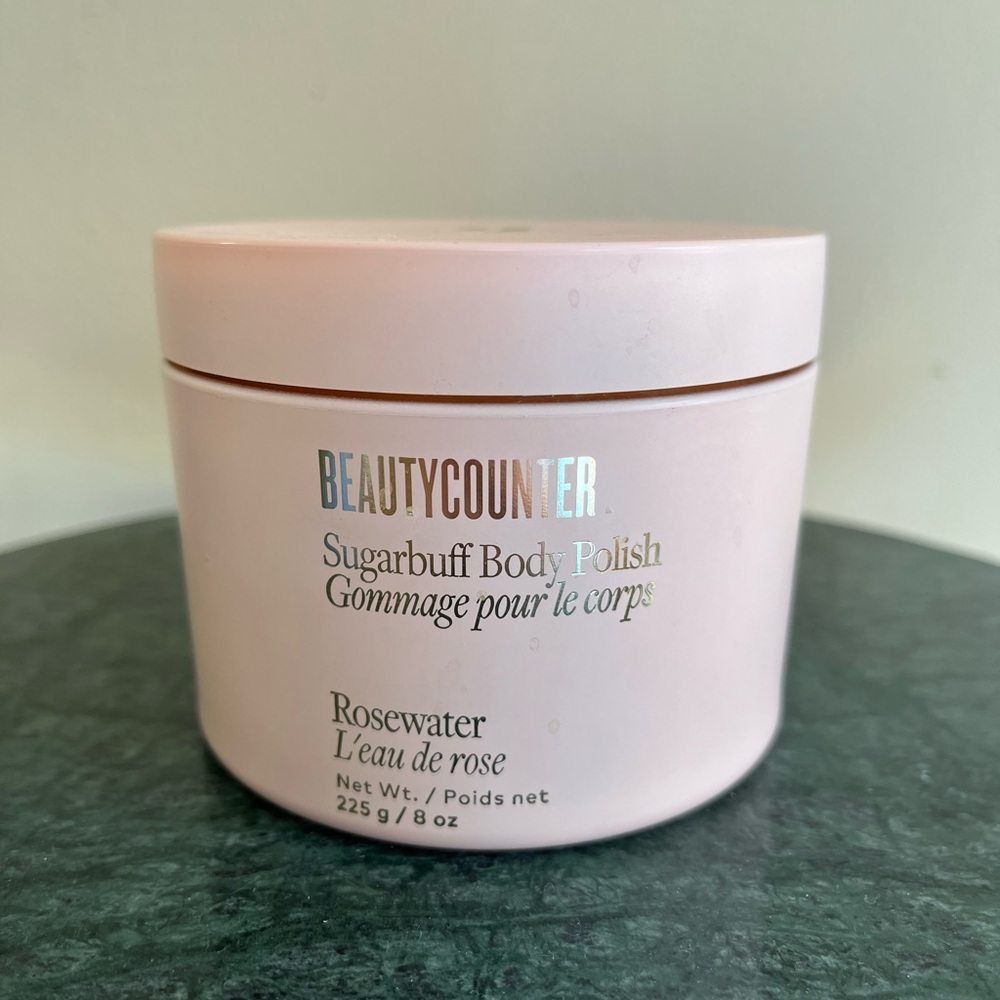 Beautycounter Sugar Buff Body Polish in Rosewater, sealed and new